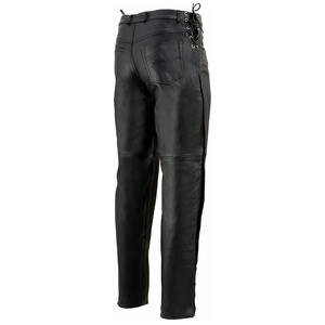 Pantalon de moto classique décontracté en cuir personnalisable Samroz Sports pour homme, noir, toutes saisons, coutures invisibles - Product Image 5