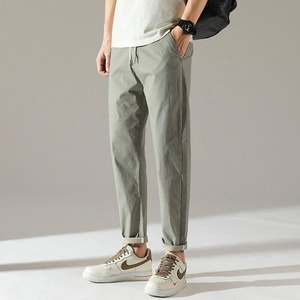 Pantalones Casuales Ajustados de Algodón de Color Sólido de Alta Calidad para Hombre, Pantalones Ajustados de Moda para Primavera 2026 - Product Image 3