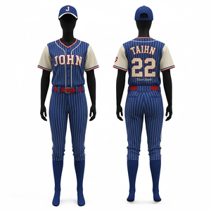 Uniforme de baseball pour femmes en tissu polyester respirant GSM à rayures fines, violet et blanc, avec panneau raglan, pantalon en jersey et logo personnalisé en twill. - Product Image 3