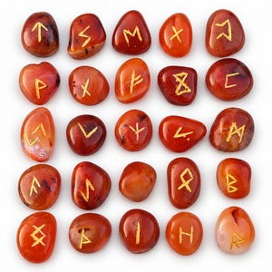 Juego de Runas de Cornalina Natural al por Mayor, Runas de Cristal Grabadas para Adivinación, Meditación y Sanación Espiritual - Product Image 2
