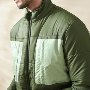 เสื้อแจ็คเก็ตพัฟเฟอร์มีฮู้ดสไตล์ลำลองสำหรับผู้ชาย ดีไซน์ทันสมัย พร้อมโลโก้ด้านหน้า วัสดุเบา น้ำหนักเบา สามารถปรับแต่งสีและขนาดได้ เหมาะสำหรับฤดูหนาว - Product Image 5