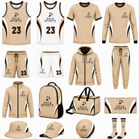 Ensemble d'uniformes de basketball personnalisés pour adultes : shorts, sweats à capuche, vestes, sacs – Couleurs personnalisées, sublimation numérique, 100 % polyester