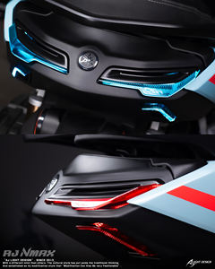 Luz Trasera para Motocicleta AJLIGHT DESIGN RGB LED de Cuatro Lentes AJNMAX-BTL para Yamaha NMAX V3, Fabricada en Taiwán, Sistema de Iluminación de 12 Meses - Product Image 3