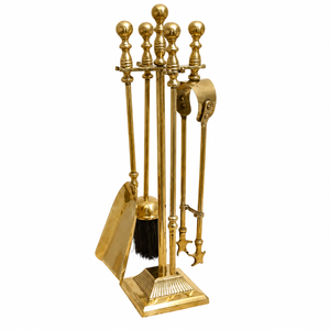 Luxury Design Brass Fireplace <b>Tools</b> Set 5 Pieces Gold Fireplace Accessories <b>Fire</b> <b>Tool</b> Set Wholesale Fireside Wholesale Supplier - Product Image 5