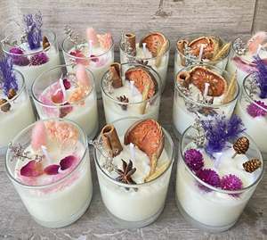 Bougie parfumée artisanale en cire de soja dans un bocal en verre réutilisable, contenant d'aromathérapie pour la décoration de la maison (60 ml) - Product Image 6