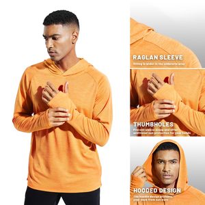 High-Elasticity Men's Performance Fishing Sun Shirt UPF 50+ Hooded Quick-Dry Outdoor Wear Breathable Cooling Fabric <b>Thumb</b> <b>Holes</b> - Product Image 3