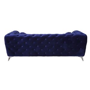 Divano Atronia in Velluto Blu per Soggiorno - Product Image 4