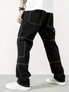 Pantalon cargo pour homme, style tendance, très demandé, best-seller, respirant, séchage rapide, coton, logo de la marque - Product Image 3