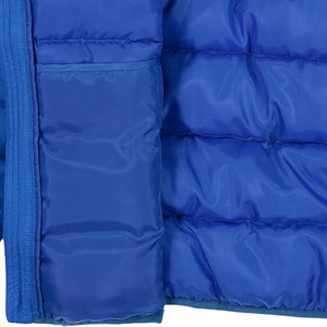 Chaqueta Acolchada Azul con Capucha para Hombre, Ligera, Resistente al Viento, Abrigo de Invierno de Color Sólido con Cierre de Cremallera, Estilo Casual - Product Image 4
