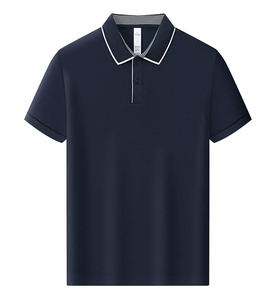 Polo de Punto para Hombre, Manga Corta, Color Sólido, Ropa Casual, Negro, Blanco - Product Image 3