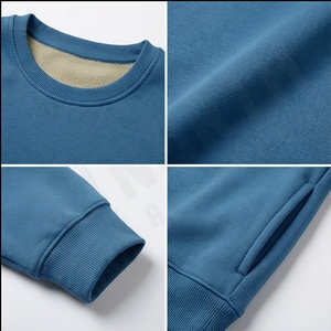 Sweat-shirt à capuche pour homme en molleton de coton mélangé de qualité, coupe classique, col rond, logo personnalisé OEM, neuf - Product Image 4