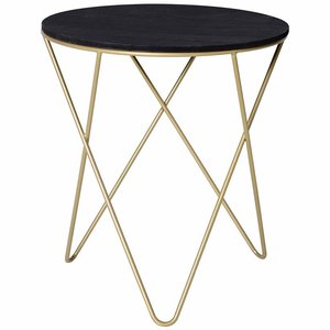 Luxury Matte Black Metal Coffee <b>Table</b> with Contemporary Structure and Premium Powder Coated Body - Product Image 4