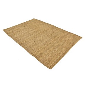 Natural Brown Jute Reversible Braided <b>Rug</b> Handwoven Diamond Pattern Eco-Conscious Thick Flat Pile Modern <b>Rustic</b> Minimalist Home - Product Image 1
