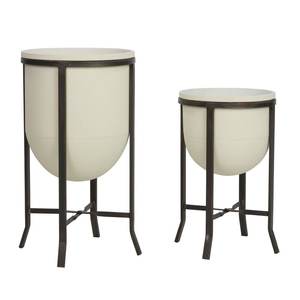 Pot de fleurs décoratif en métal minimaliste nordique avec support haut, porte-pot de fleurs d'intérieur pour la décoration du salon - Product Image 5