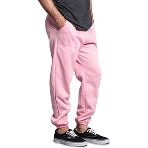 Men's Pink Sweatpants <b>Elastic</b> <b>Waist</b> Casual Joggers Side Pockets Midweight Cotton/Polyester Fleece Thickness Quick Dry Breathable - Product Image 3
