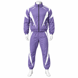 Ensemble survêtement coupe-vent personnalisé avec veste zippée et pantalon ample en nylon – Nouveau design - Product Image 5