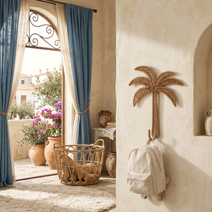 Gancho de Pared de Ratán Hecho a Mano con Forma de Palmera, Fabricante OEM ODM, Colgador Decorativo Personalizado para Abrigos, Toallas y Llaves, Venta al Por Mayor - Product Image 6
