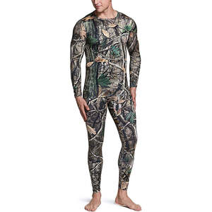 Ensemble de sous-vêtements thermiques d'hiver de qualité supérieure pour hommes, avec doublure en polaire double couche, de haute qualité. - Product Image 1