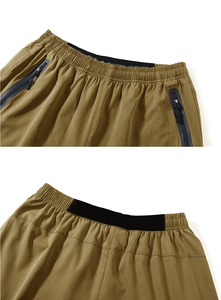Shorts d'entraînement personnalisés pour hommes en polyester, motif uni, pour la course, la gym, le sport, le fitness et les loisirs - Product Image 3