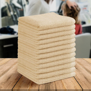 Serviettes de Visage 100% Coton Beige Style Uni Disponibles en Taille 30x30 Prix Fournisseur en Gros Ensemble de Serviettes de Visage - Product Image 4