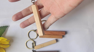 Porte-clés en bois vierges pour sublimation, supports de bijoux, gravure laser, porte-clés gravables, logo personnalisé, cadeaux créatifs - Product Image 3
