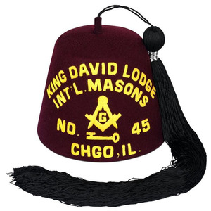 Nuevo Sombrero Fez Shriners Personalizado 2026, Lana Borgoña, Una Hilera de Letras con Pedrería, Bajo MOQ, Servicio OEM, Sombreros Fez Masónicos al por Mayor - Product Image 2