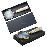 Leather Handle Magnifying Glass Highly Designs With Polished Finishing Decor Magnifier Glass for Book Reading Map Guide Design