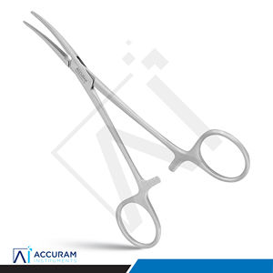 คีมหนีบหลอดเลือด Accuram Crile แบบโค้ง 160 มม. สำหรับผ่าตัด ทำจากสแตนเลส พร้อมระบบล็อค ใช้สำหรับหนีบหลอดเลือดแดง  เครื่องมือผ่าตัดชนิดใช้มือ ได้รับมาตรฐาน CE - Product Image 1