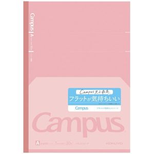 Cuaderno Plano KOKUYO Campus Semi B5 7mm, Rayado y con Puntos, Rosa, 30 Hojas, Encuadernación Plana, Material Escolar NO-FL3CAT-P - Product Image 1