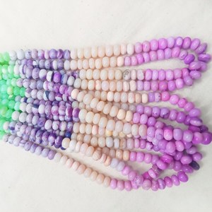 Collier multi-gemmes en rondelles, perles opale arc-en-ciel, 16 pouces, pour la fabrication de bijoux, vente en gros - Product Image 5