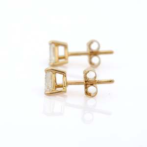 14K White Gold <b>Emerald</b> Cut Diamond <b>Stud</b> <b>Earrings</b> for Mom IGI Certified VS1 - Product Image 5