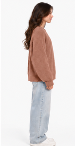 unisex oversized mohair <b>sweater</b> fuzzy fur striped <b>crewneck</b> pullover handknitted winter jacquard knitwear oem odm custom design - Product Image 2