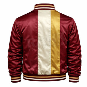 Chaqueta de Invierno Estilo Urbano a la Moda, Chaqueta Varsity de Satén, Corte Ajustado, Prenda Elegante - Product Image 2