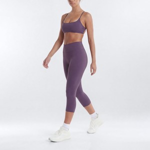 Leggings Capri de Cintura Alta de Primera Calidad para Mujer, Color Sólido, Elásticos, Transpirables, Pantalones de Yoga Tejidos, Ropa Deportiva para Todas las Temporadas - Product Image 1