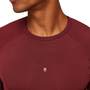 Compression Fit Long Sleeve Tshirt in <b>Red</b> for <b>Men</b> Gymwear Activewear and Workout Apparel with Stretchable Breathable Fabric - Product Image 6