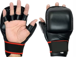 Guantes de MMA Premium con Logotipo Personalizado, Cuero PU Ecológico, Transpirables, Ligeros, Duraderos, Cierre de Gancho y Bucle, para Entrenamiento, Sparring y Combate - Product Image 1