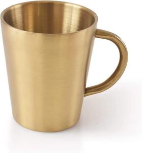 Tasse à café de luxe à double paroi en acier inoxydable superposée, très demandée, améliore la présentation du café, matériaux de qualité supérieure - Product Image 1