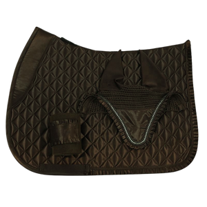Tapis de selle de dressage matelassé personnalisé, numnah équestre, rembourrage polyester, coque en coton pour l'entraînement, la compétition et l'équitation - Product Image 1