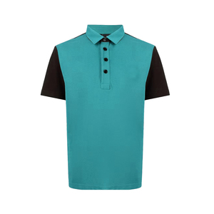 เสื้อโปโลผู้ชายคลาสสิก ผ้าฝ้าย 200 GSM แห้งเร็ว แขนเสื้อตัดสี สำหรับกอล์ฟ เสื้อผ้าลำลอง ชุดกีฬา เสื้อโปโลขายส่ง - Product Image 2