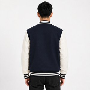 Trending Men Varsity Jacket Custom Logo Soft Comfortable Casual Baseball Bomber Streetwear Varsity Jacket Wholesale High Quality - Product Image 6