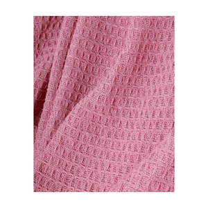 <b>Pink</b> Knitted Cotton <b>Throw</b> Blanket With Fringe Rectangular All Season Home Use Breathable Soft 100% Cotton Machine Washable - Product Image 2