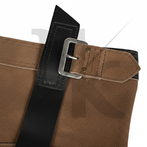 Nuevo delantal de cuero vacuno marrón para herrador con bolsillos y hebilla para uso ecuestre, duradero y personalizable. - Product Image 3