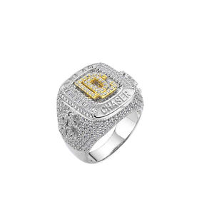 Anillo de diseño de lujo con diamante cultivado en laboratorio de plata 925, letra D, para compradores mayoristas de joyería. - Product Image 3