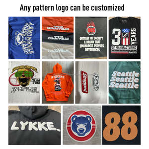 Custom Logo Embroidered Puff Printing Luxury Oversized <b>Black</b> Heavyweight Cotton Stone Acid Wash Full <b>Zip</b> <b>up</b> <b>Hoodie</b> for Men - Product Image 6