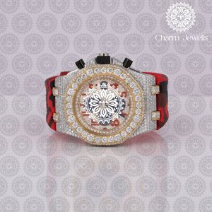 Charm Luxury Stainless Steel Men's Watch 40mm Round Case Analog Mechanical <b>Chronograph</b> Stainless Steel Band Glass Crystal - Product Image 1