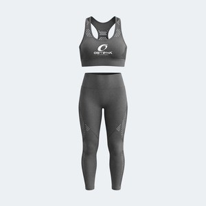 Wholesale Rate Top Manufacturer High Waist <b>Seamless</b> <b>Leggings</b> Racerback Sports Bra breathable Women Yoga Sets Solid Colors - Product Image 4