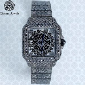 Reloj de Lujo Charm Jewells para Hombre, de Acero Inoxidable, Esfera de 40 mm, Correa de 20 cm, Movimiento Mecánico, Resistente al Agua 10 Bar, Fecha Automática - Product Image 5