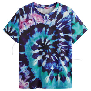 T-shirt personnalisé tie-dye tendance et le plus vendu, en coton et fibre de bambou, respirant et à séchage rapide, à manches courtes pour hommes - Product Image 1