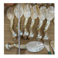Handgefertigter Perlmuttlöffel mit Naturmuschelgriff Dekoratives Muschelbesteck für den Esstisch Großhandel