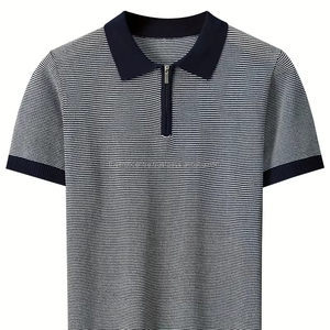 Camiseta de polo de golf para hombre hecha a medida con logotipo de secado rápido con cuello en V polos de algodón blanco, polos para hombre - Product Image 1